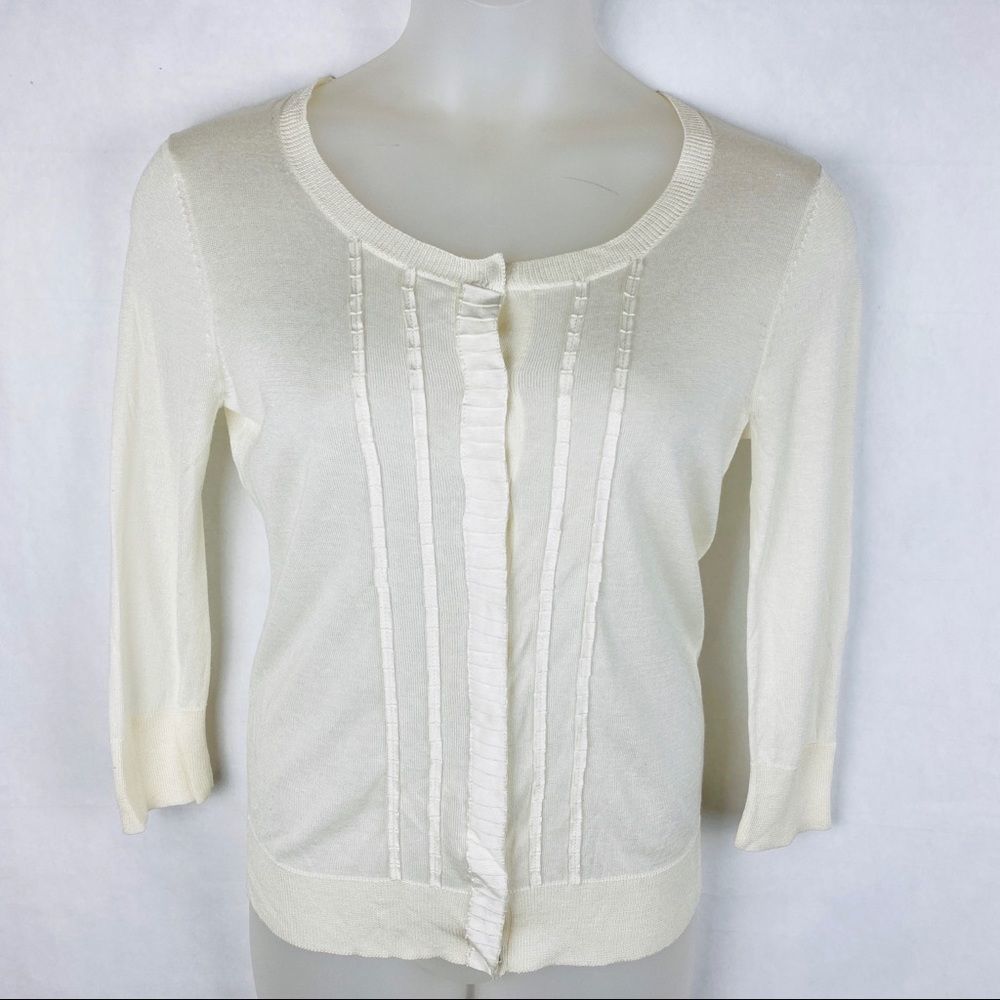 Kenar Ribbon Embellished Lightweight Cardigan